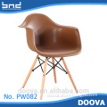 Modern Leisure Plastic Chairs with Wooden Legs PC-082